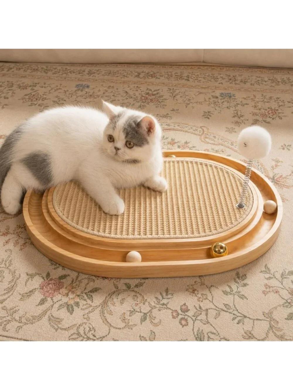 Interactive Sisal Cat Scratcher Pad & Puzzle Toy | Mental Stimulation & Exercise